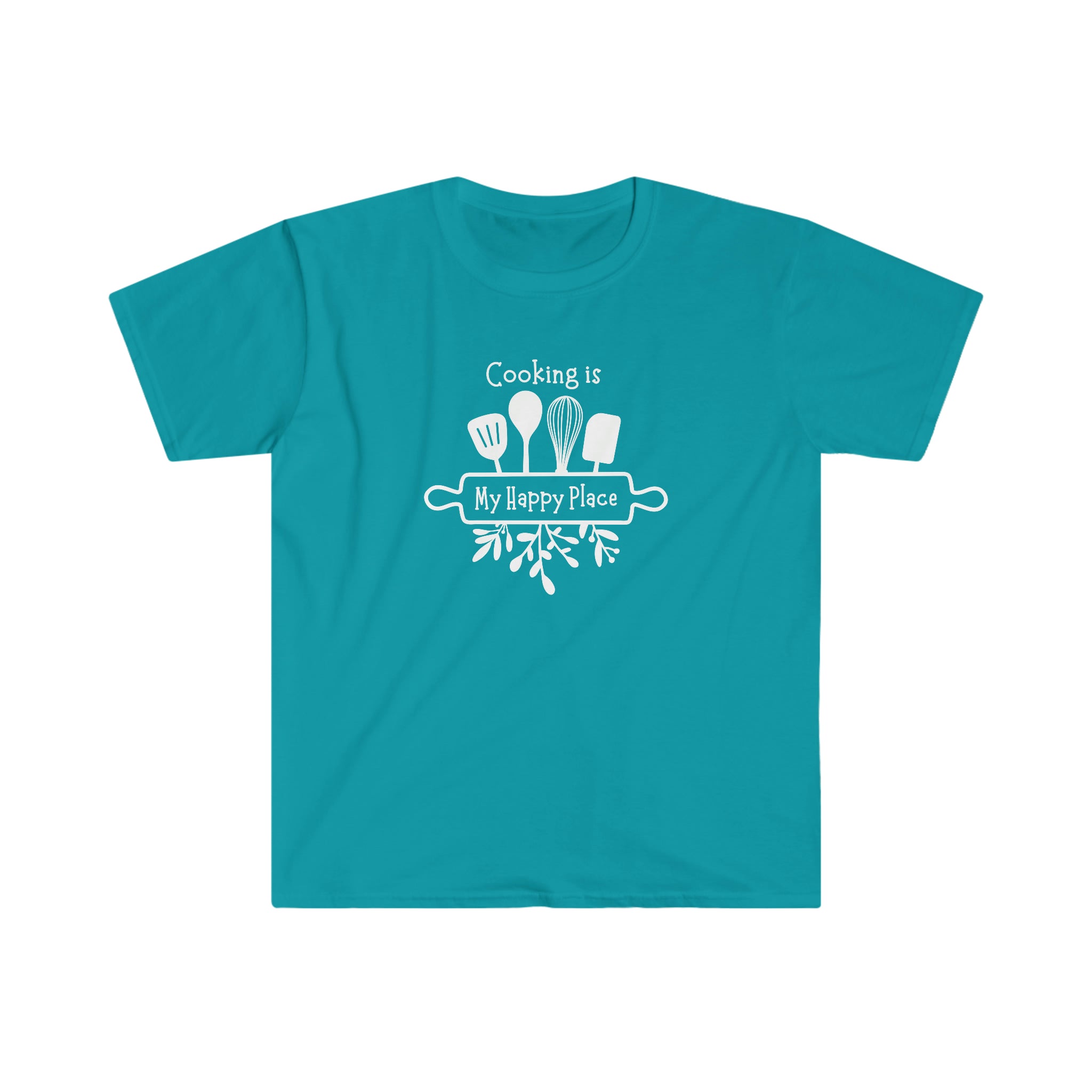T-shirt, super soft, "Cooking is My Happy Place" T-Shirt - Comfortable, Chic and Playful - cooking t-shirt #4
