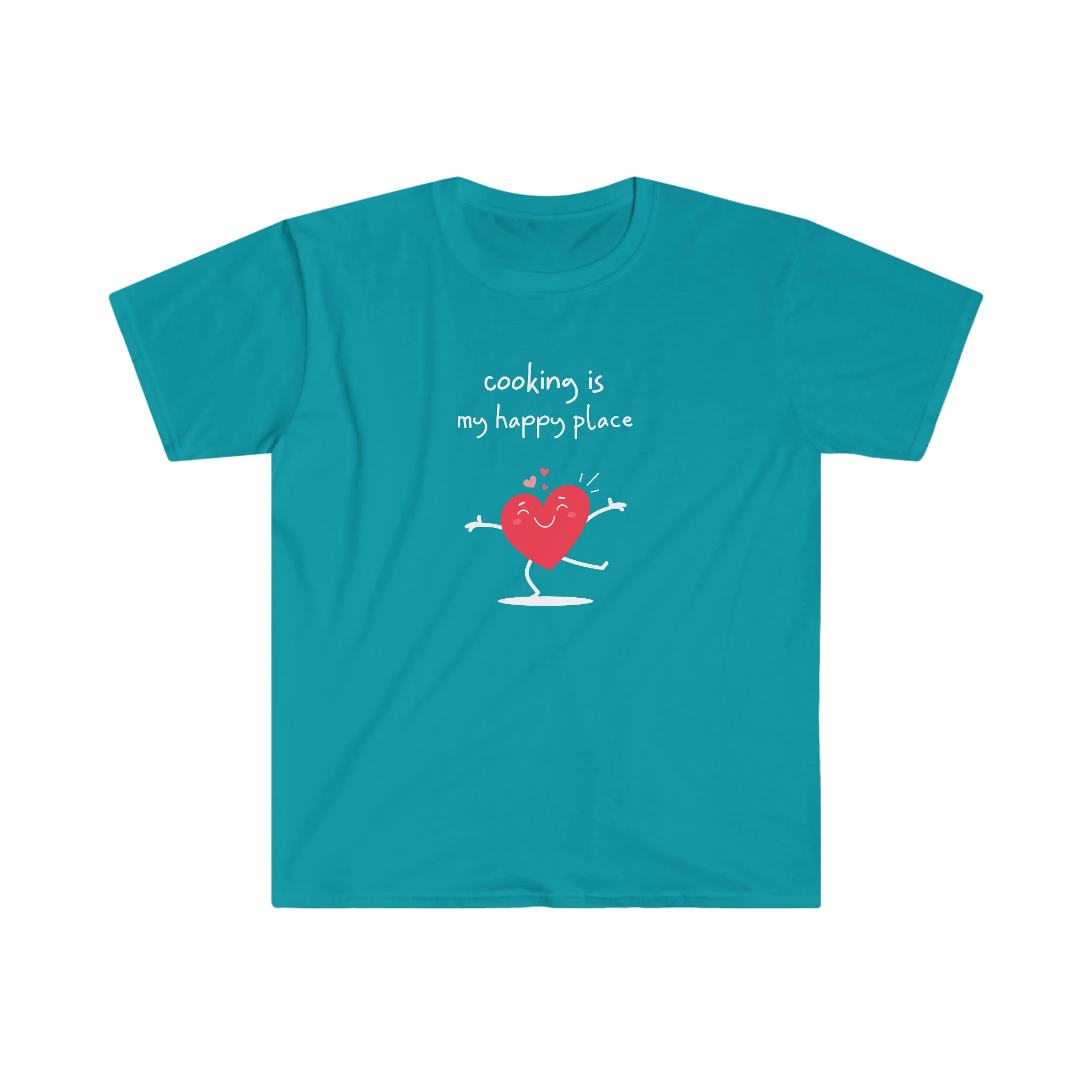 T-shirt, super soft, "Cooking is My Happy Place" T-Shirt - Comfortable, Chic and Playful - cooking t-shirt #6