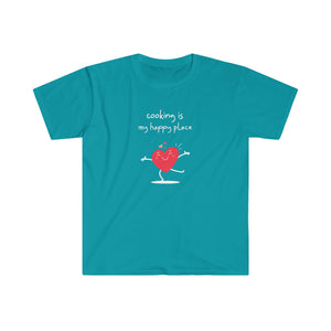 T-shirt, super soft, "Cooking is My Happy Place" T-Shirt - Comfortable, Chic and Playful - cooking t-shirt #6