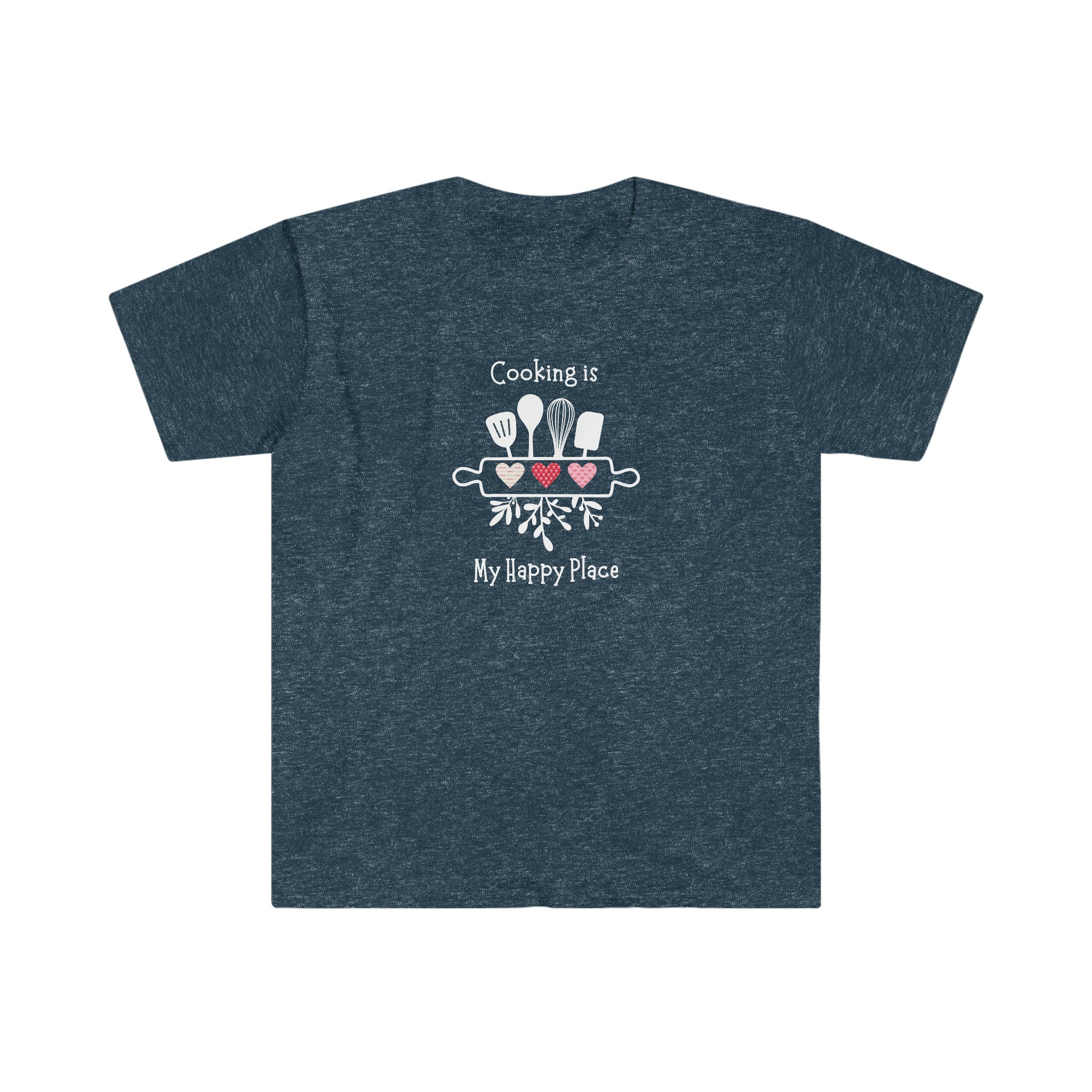 T-shirt, super soft, "Cooking is My Happy Place" T-Shirt - Comfortable, Chic and Playful - cooking t-shirt #5