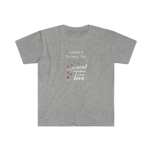 T-shirt, super soft, "Cooking is My Happy Place" T-Shirt - Comfortable, Chic and Playful - cooking t-shirt #12