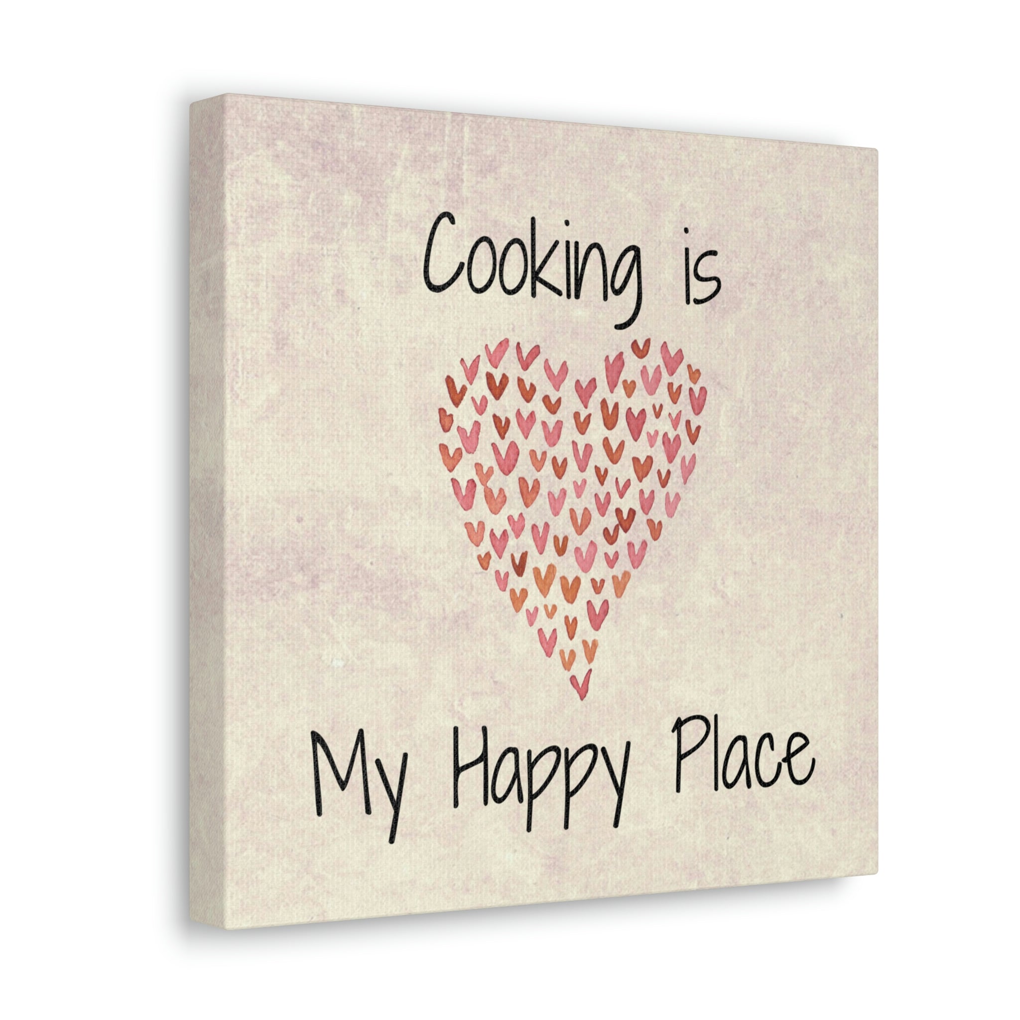 Kitchen decor, gallery-wrapped canvas print, Cooking is my Happy Place theme, wall art with cooking graphics, gift for foodie or chef, kitchen art - cooking#11