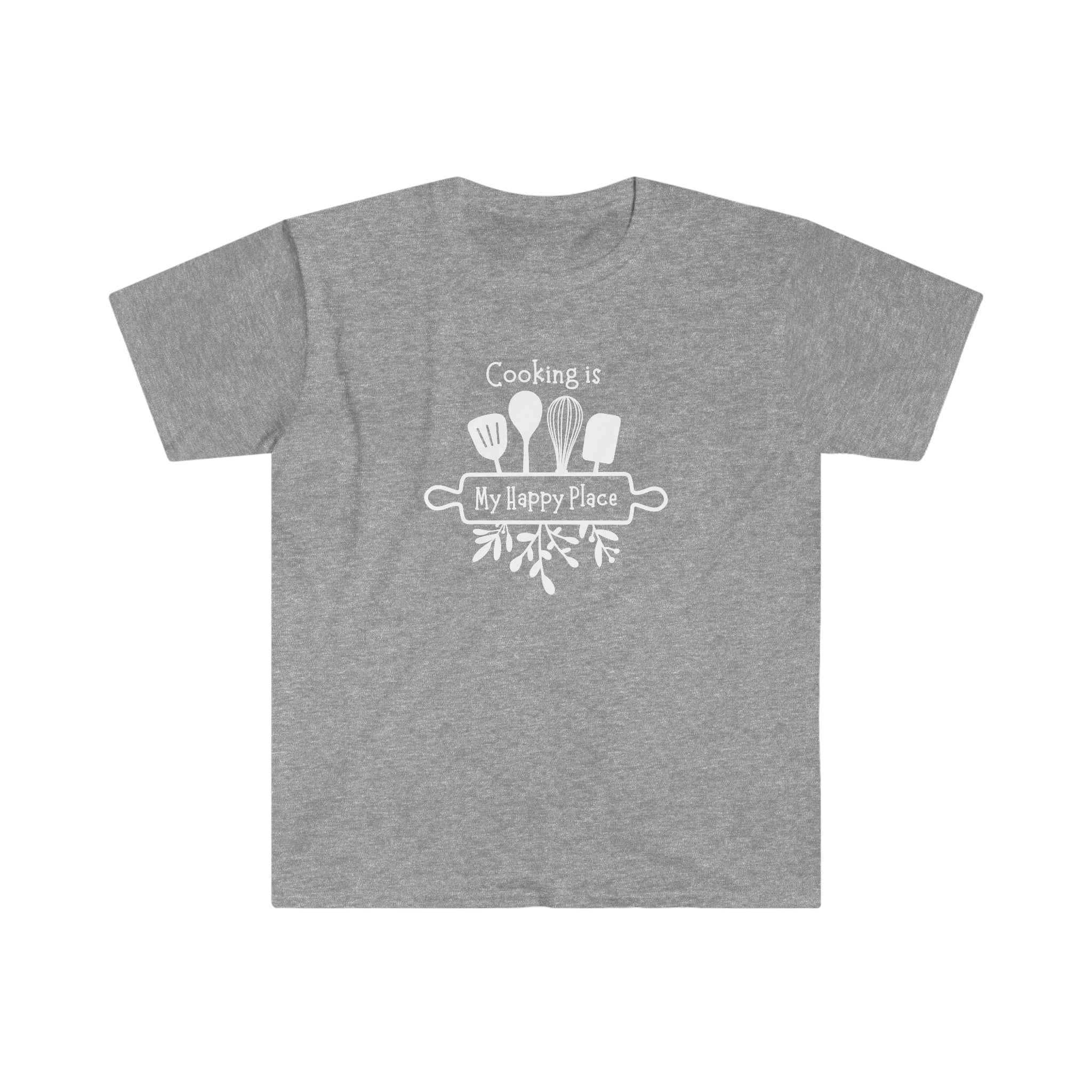 T-shirt, super soft, "Cooking is My Happy Place" T-Shirt - Comfortable, Chic and Playful - cooking t-shirt #4