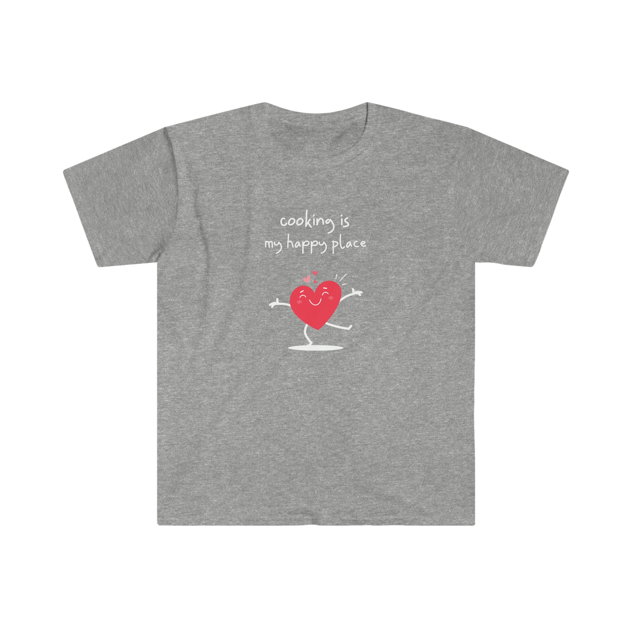 T-shirt, super soft, "Cooking is My Happy Place" T-Shirt - Comfortable, Chic and Playful - cooking t-shirt #6