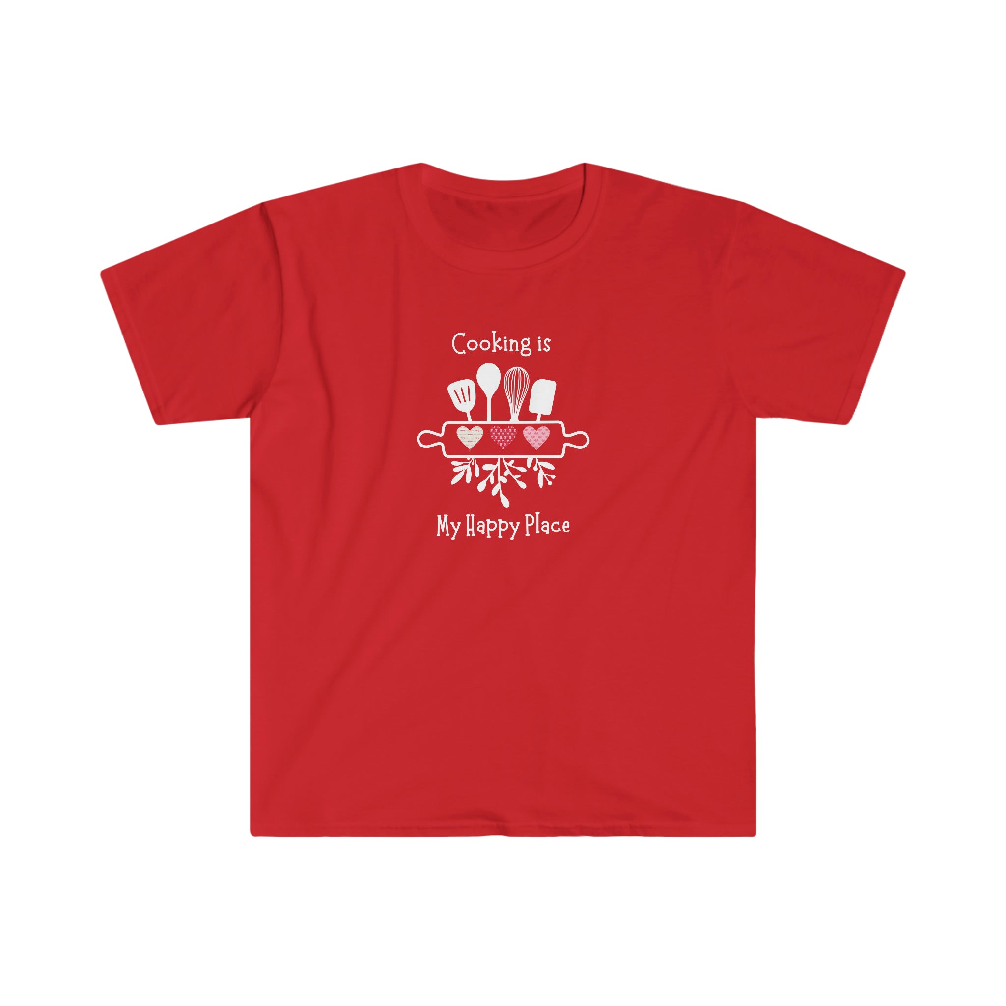 T-shirt, super soft, "Cooking is My Happy Place" T-Shirt - Comfortable, Chic and Playful - cooking t-shirt #5