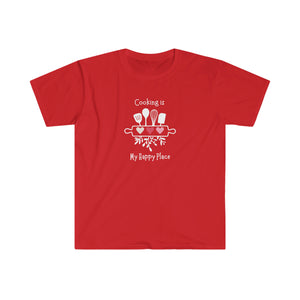 T-shirt, super soft, "Cooking is My Happy Place" T-Shirt - Comfortable, Chic and Playful - cooking t-shirt #5