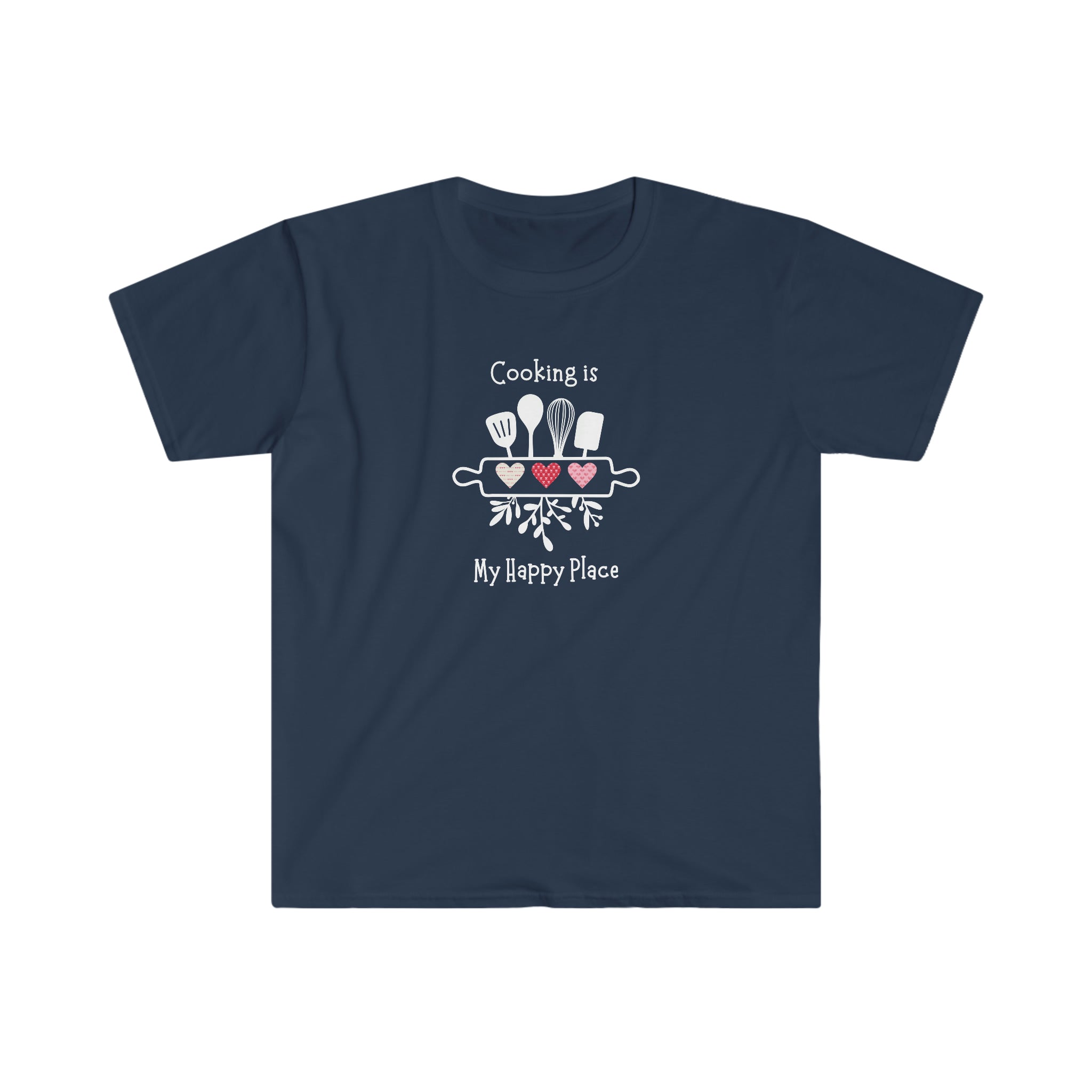T-shirt, super soft, "Cooking is My Happy Place" T-Shirt - Comfortable, Chic and Playful - cooking t-shirt #5