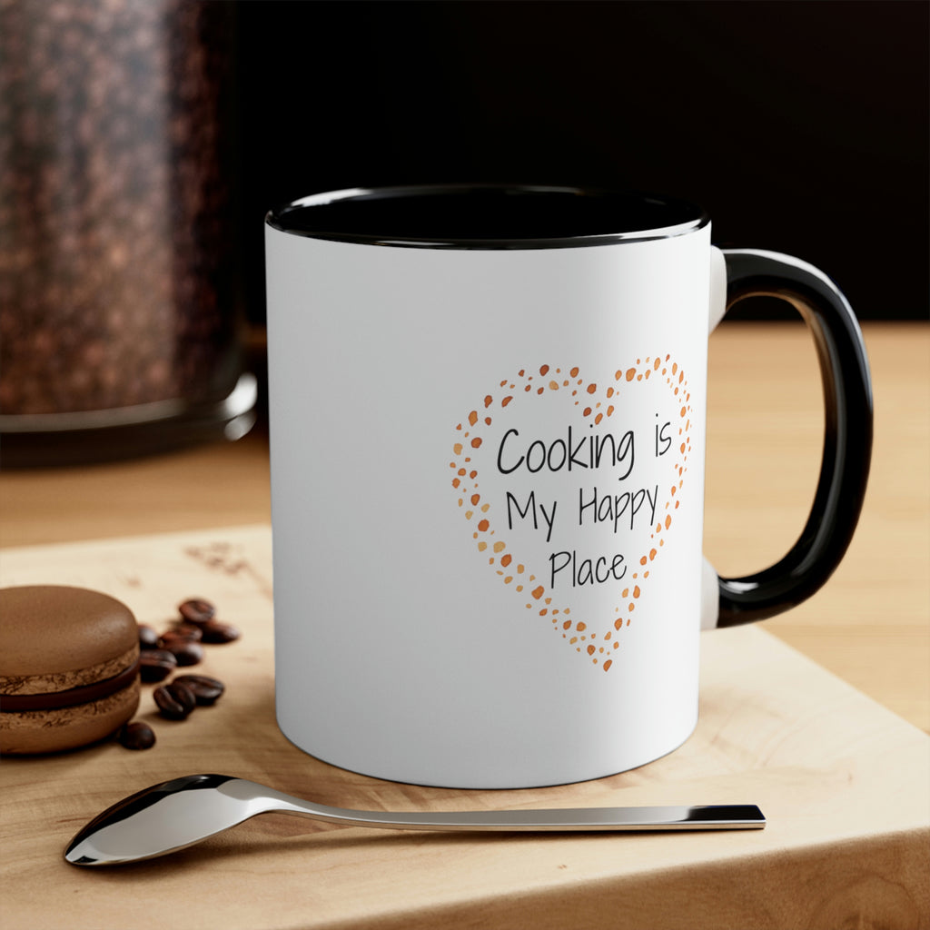 Coffee Mug, Cooking is My Happy Place 11oz Ceramic Mug with Light-Hearted Design, Dishwasher and Microwave Safe, Perfect Gift for Hot Beverage Lovers - cooking mug 8