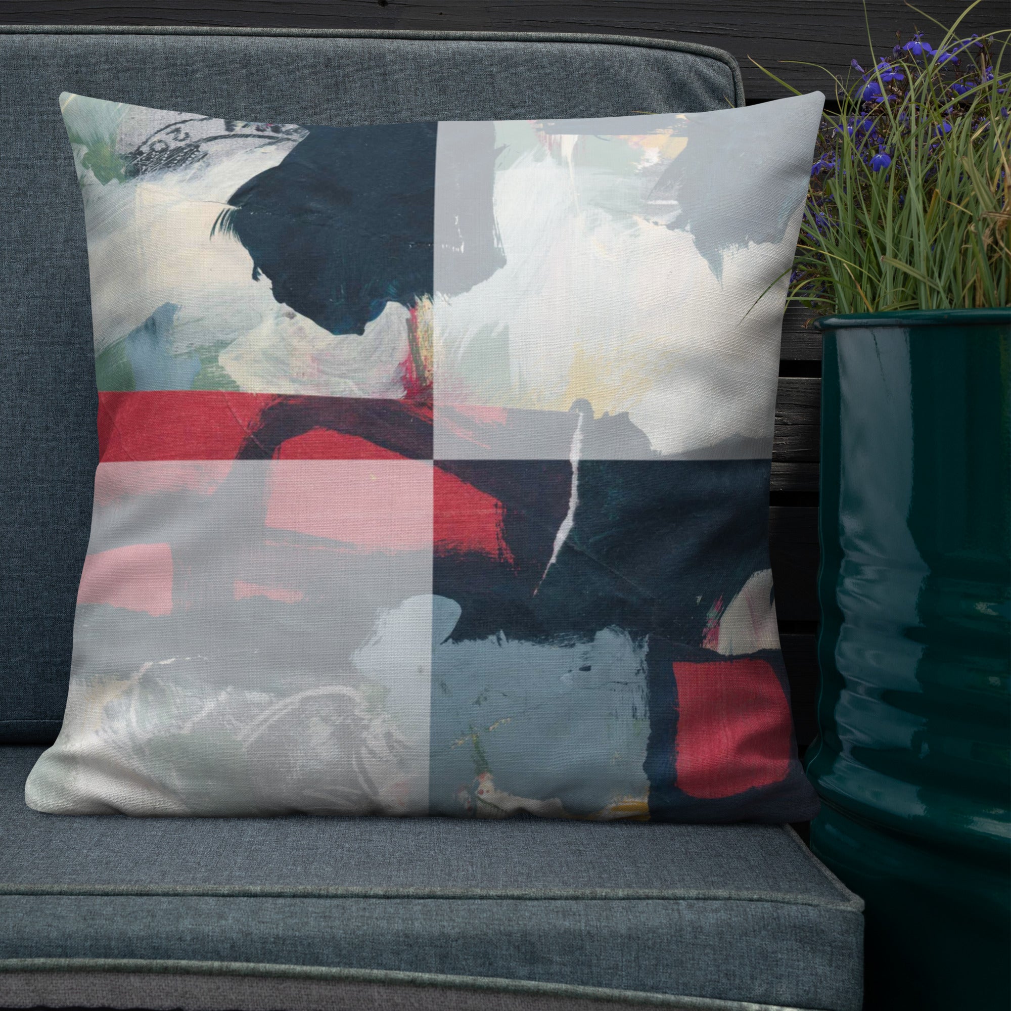 Crisp linen-like fabric pillow #4