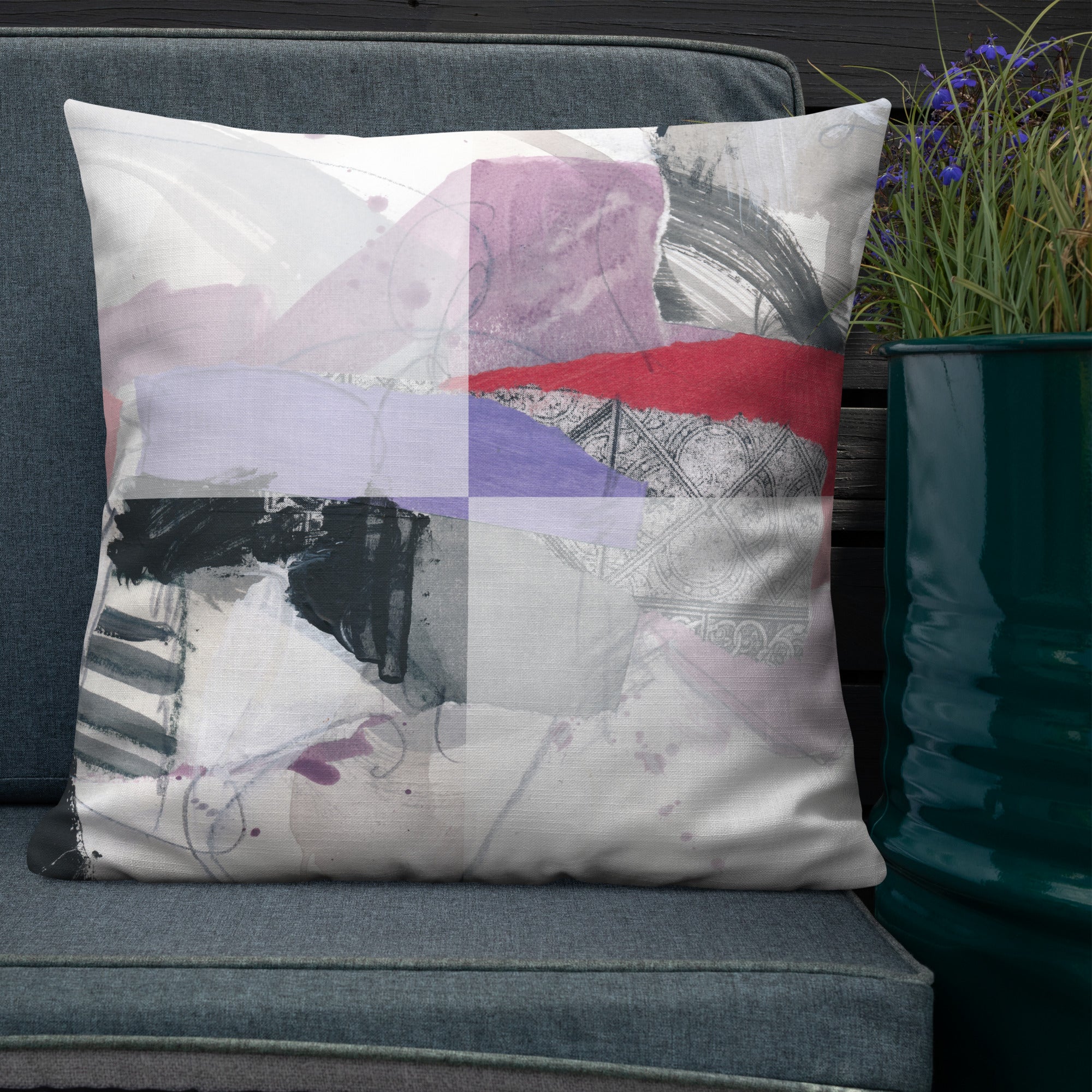 Crisp linen-like fabric pillow #2
