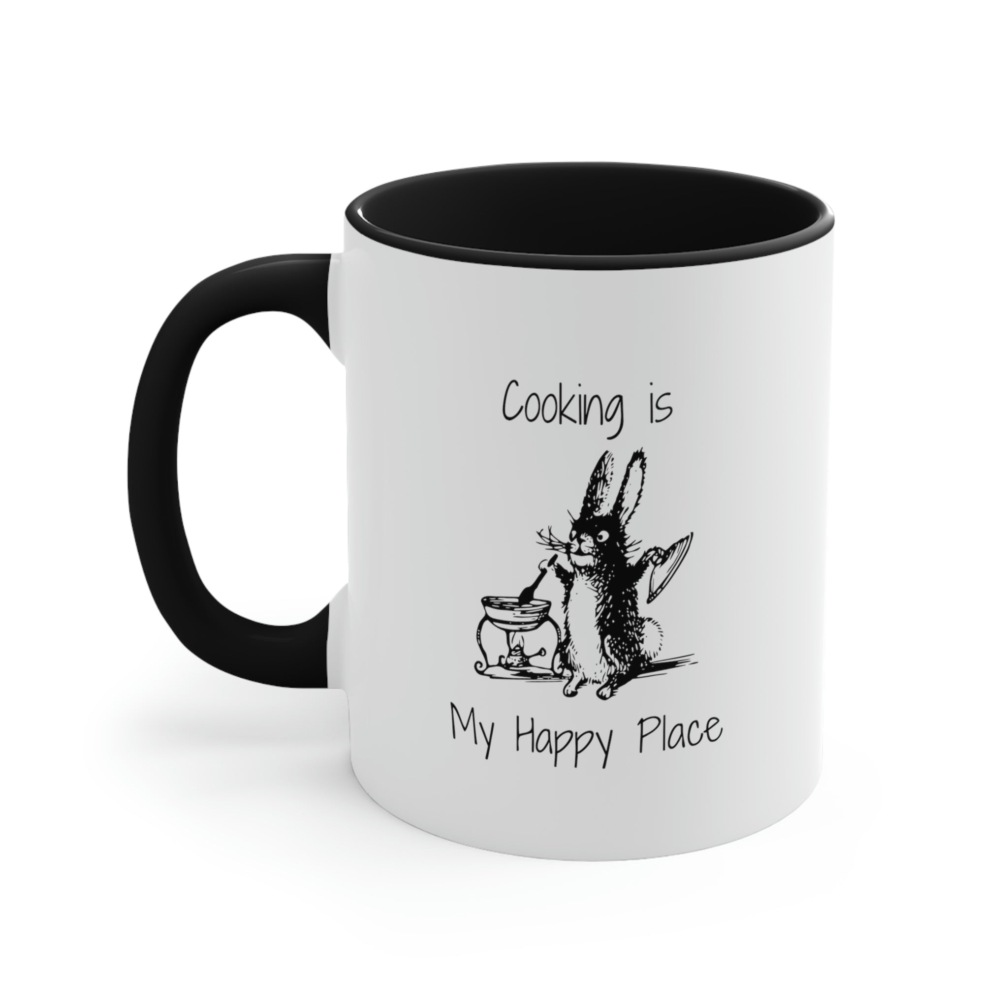 Coffee Mug, Cooking is My Happy Place 11oz Ceramic Mug with Light-Hearted Design, Dishwasher and Microwave Safe, Perfect Gift for Hot Beverage Lovers - cooking mug 1
