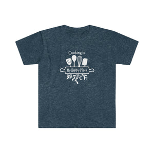 T-shirt, super soft, "Cooking is My Happy Place" T-Shirt - Comfortable, Chic and Playful - cooking t-shirt #4